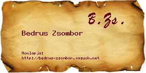 Bedrus Zsombor névjegykártya